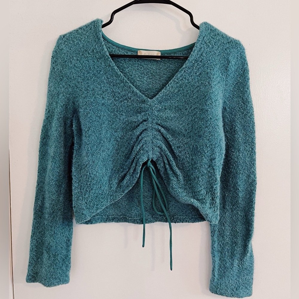 Blue Cropped Sweater